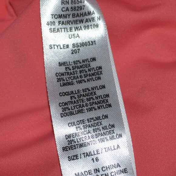 Tommy Bahama Pink One Piece Swimsuit - Picture 2 of 8